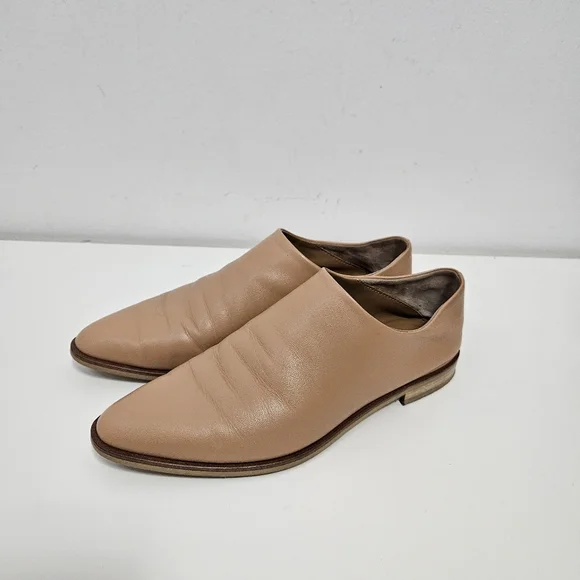 Everlane Modern Babo Mule Flats Slip On Leather Size 7 Pointy Toe Beige - Picture 3 of 7